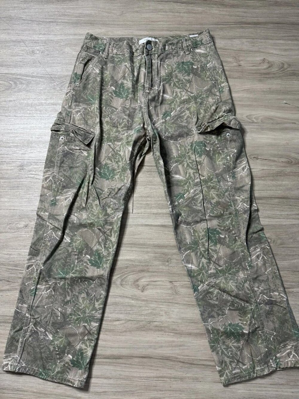 PacSun Baggy Denim Camouflage Cargo Pants Men's 34 Green